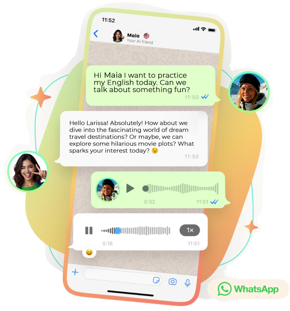Conversa com a Maia no WhatsApp